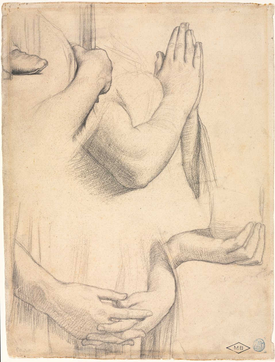 Study of Hands, 1842. av Jean Auguste Dominique Ingres
