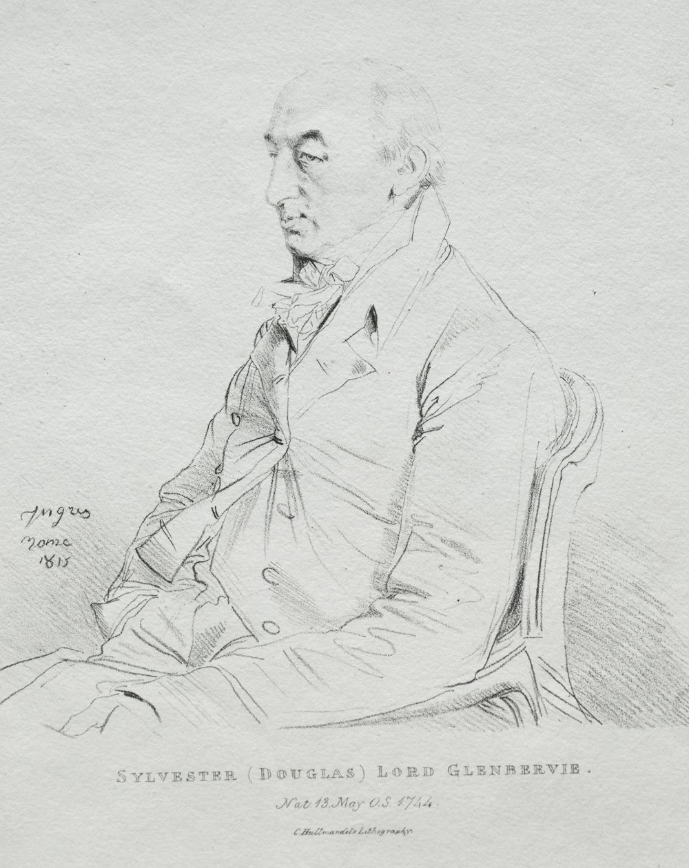 Sylvester Lord Glenbervie, 1815. av Jean Auguste Dominique Ingres