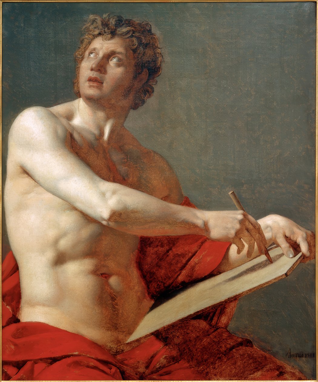 Mannlig torso av Jean Auguste Dominique Ingres