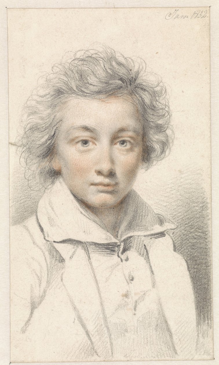 Portrett av en ung mann av Jean Augustin Daiwaille