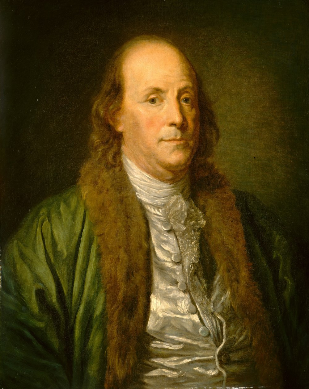 Benjamin Franklin (olje på lerret) av Jean Baptiste (after) Greuze