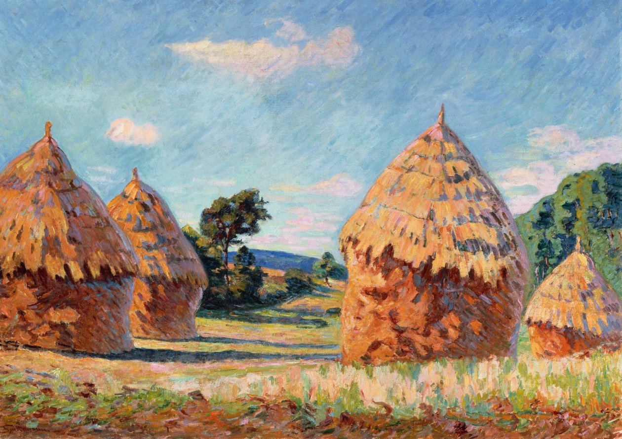 Haystacks, ca. 1886 av Jean Baptiste Armand Guillaumin