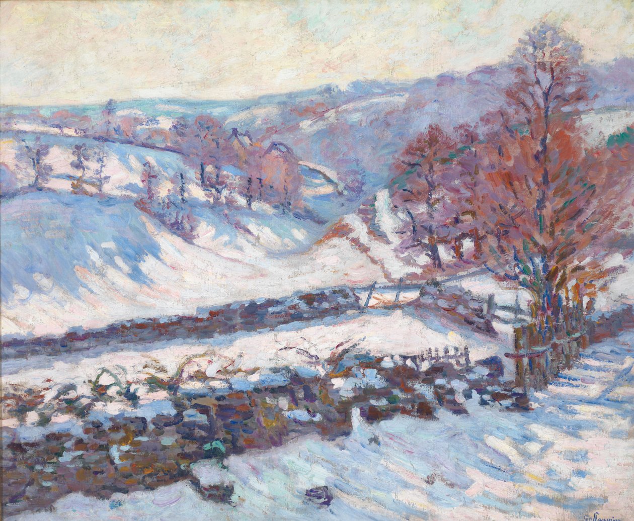 Snølandskap ved Crozant av Jean Baptiste Armand Guillaumin
