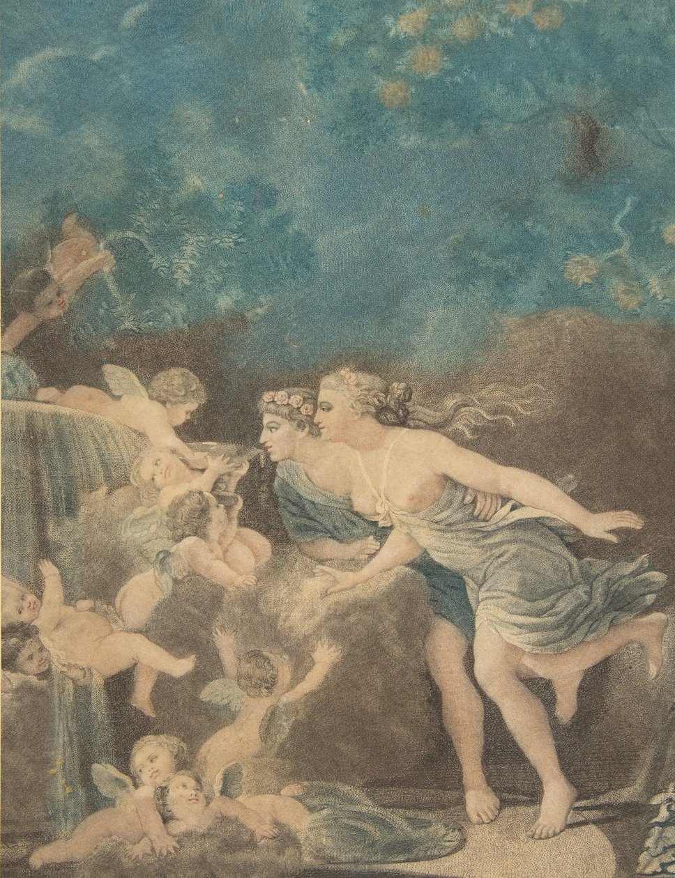 The Fountain of Love, sent på 1700-tallet. av Jean Baptiste Audebert