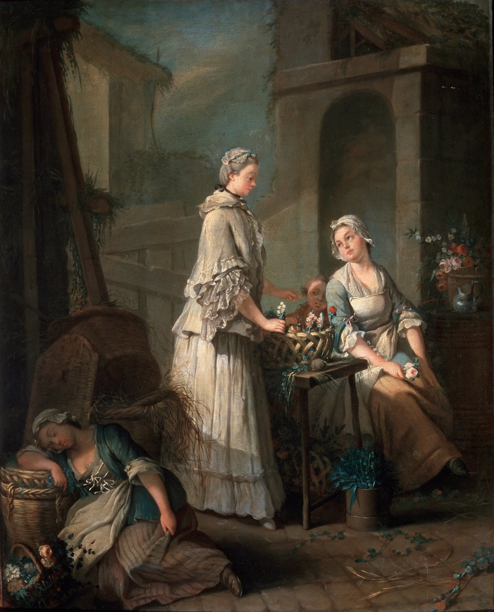 En blomsterjente, c1795-c1799. av Jean Baptiste Charpentier the Elder