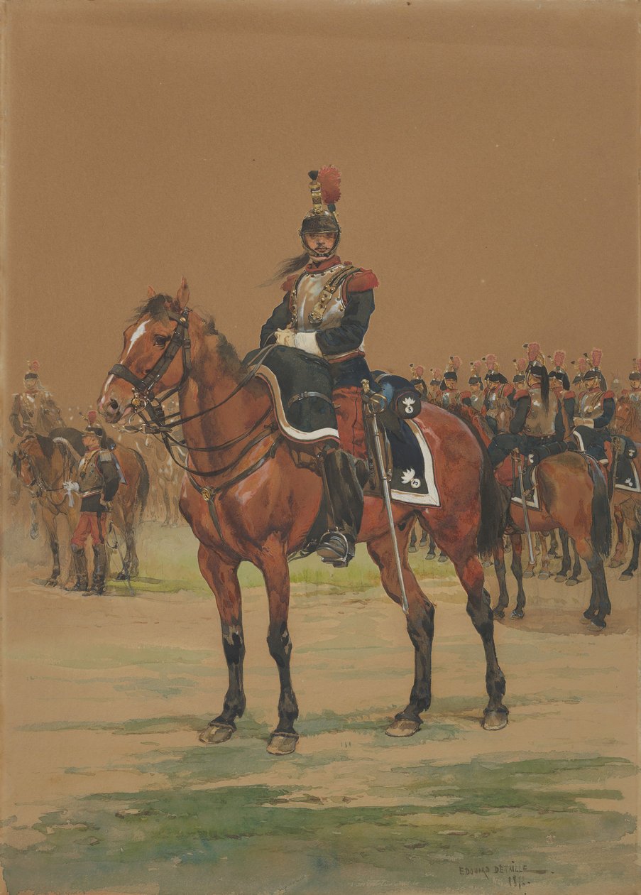 Fransk Cuirassier, 1872. av Jean Baptiste Edouard Detaille