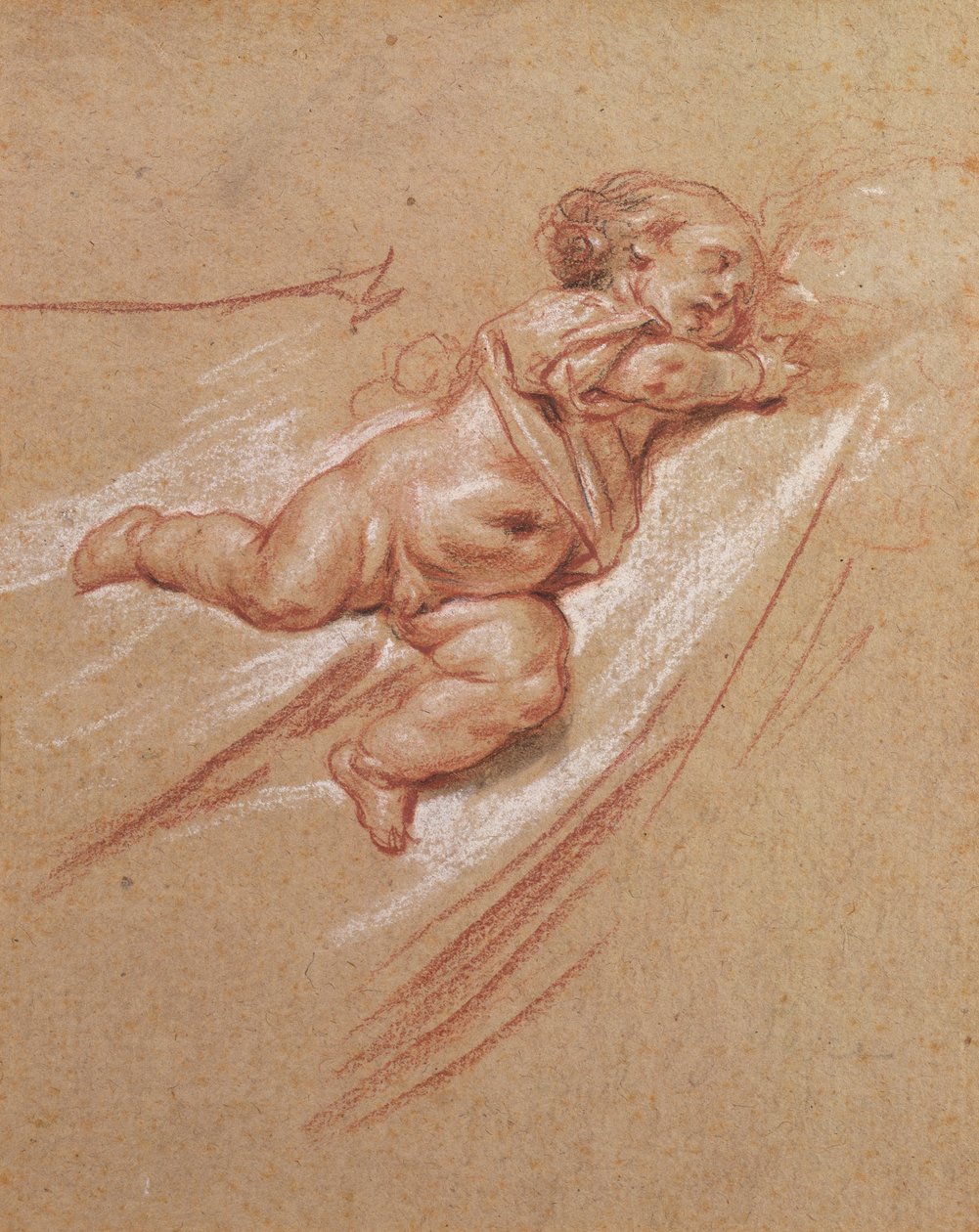 A Child (chalk on paper) av Jean Baptiste Greuze