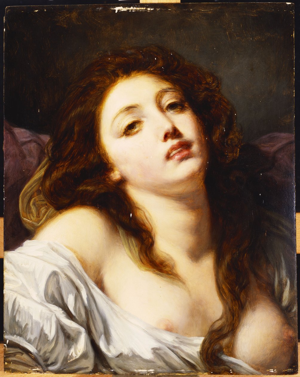En ung kvinne, lengde på bysten av Jean Baptiste Greuze