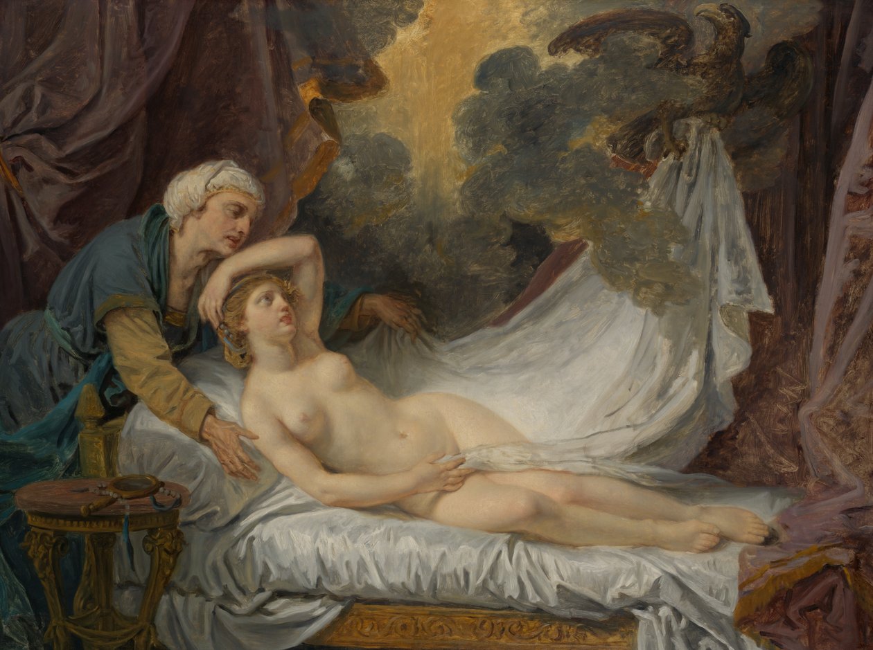 Egina Besøkt av Jupiter, ca. 1767-69. av Jean Baptiste Greuze