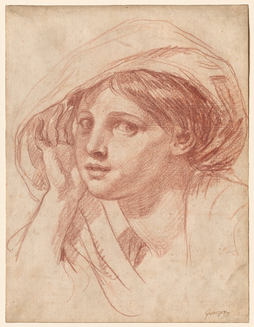 Leder for en ung kvinne av Jean Baptiste Greuze