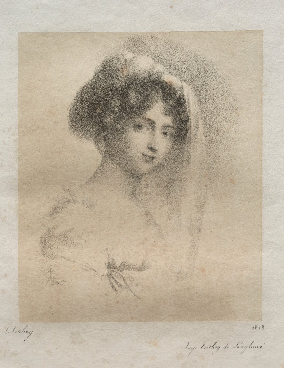 Fru Horace Vernet, 1818. av Jean Baptiste Isabey