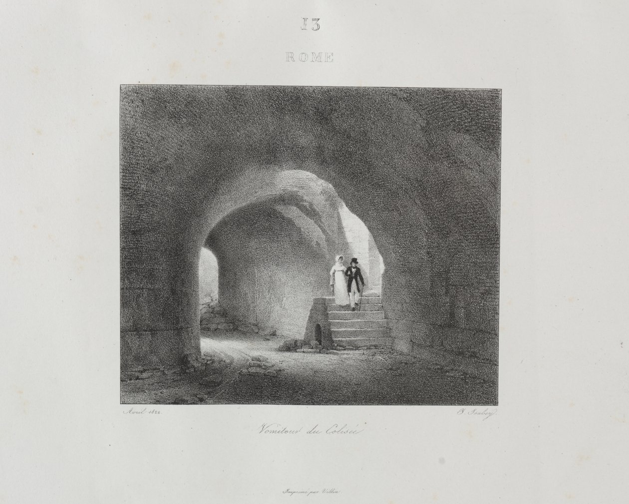 Reise til Italia i 1822 av Jean Baptiste Isabey