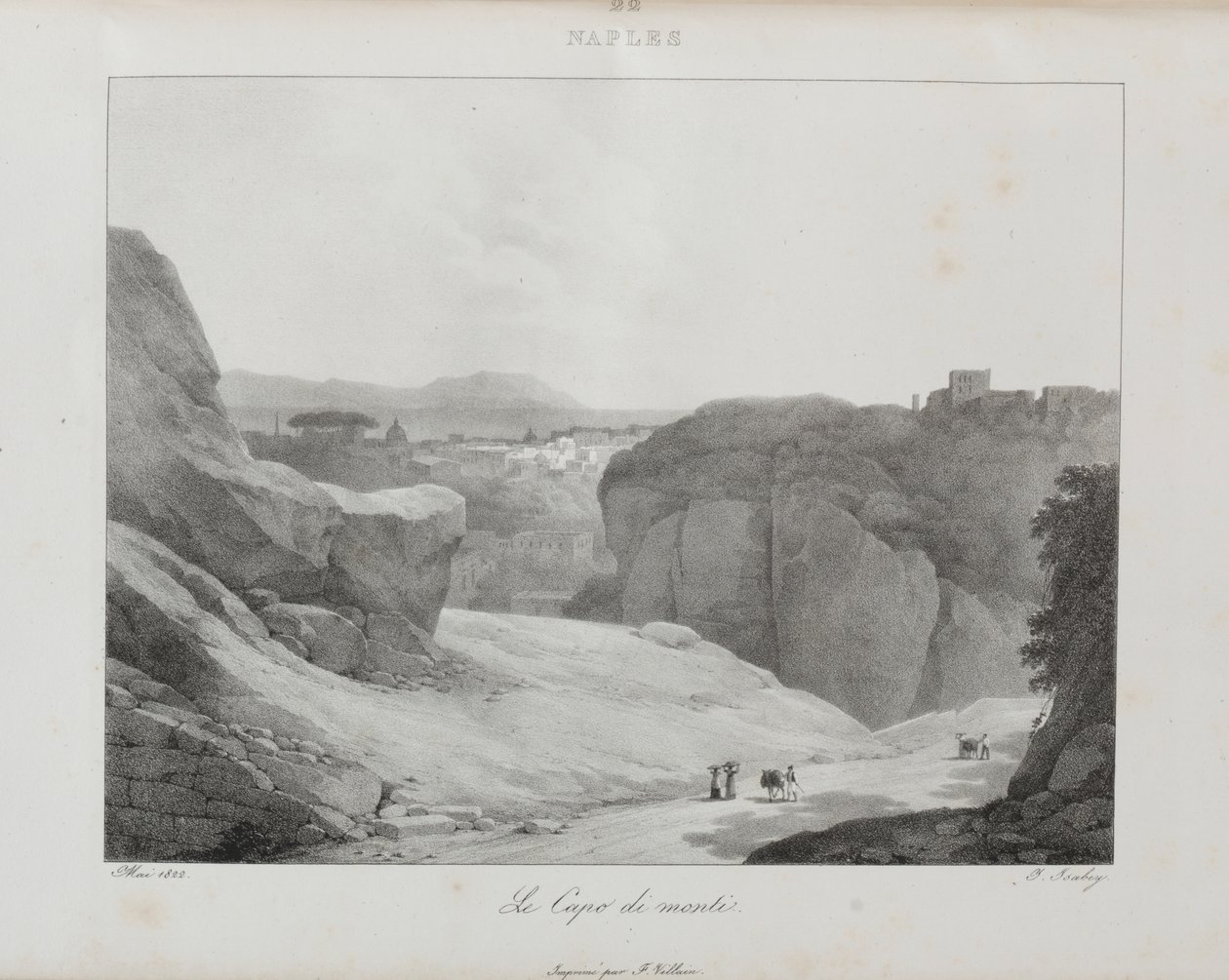 Reise til Italia i 1822 av Jean Baptiste Isabey