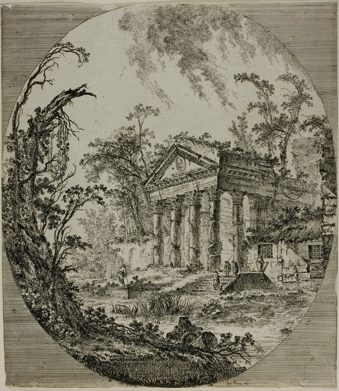 Augustus tempel av Jean Baptiste Le Prince