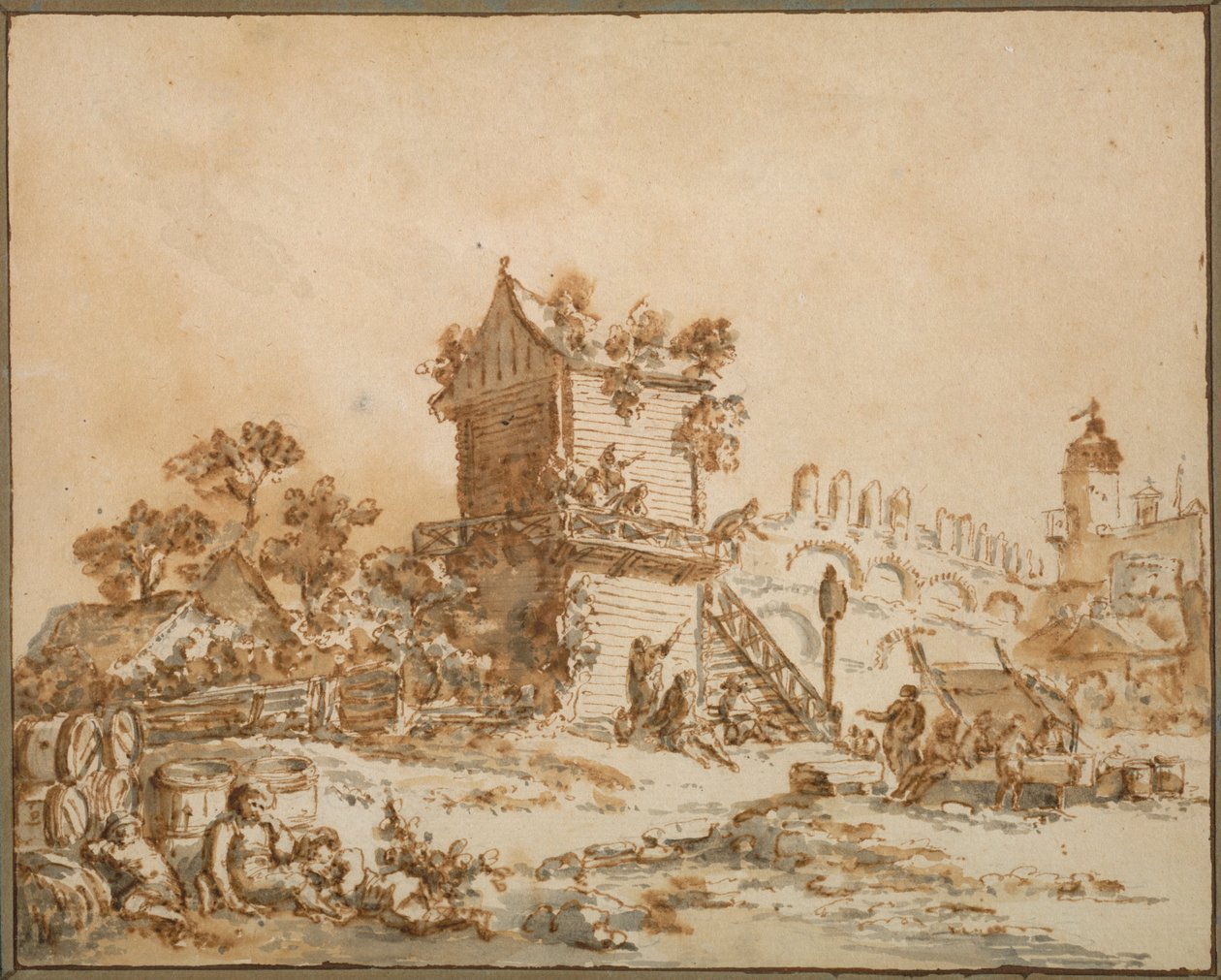Moscow Tavern, ca. 1773. av Jean Baptiste Le Prince