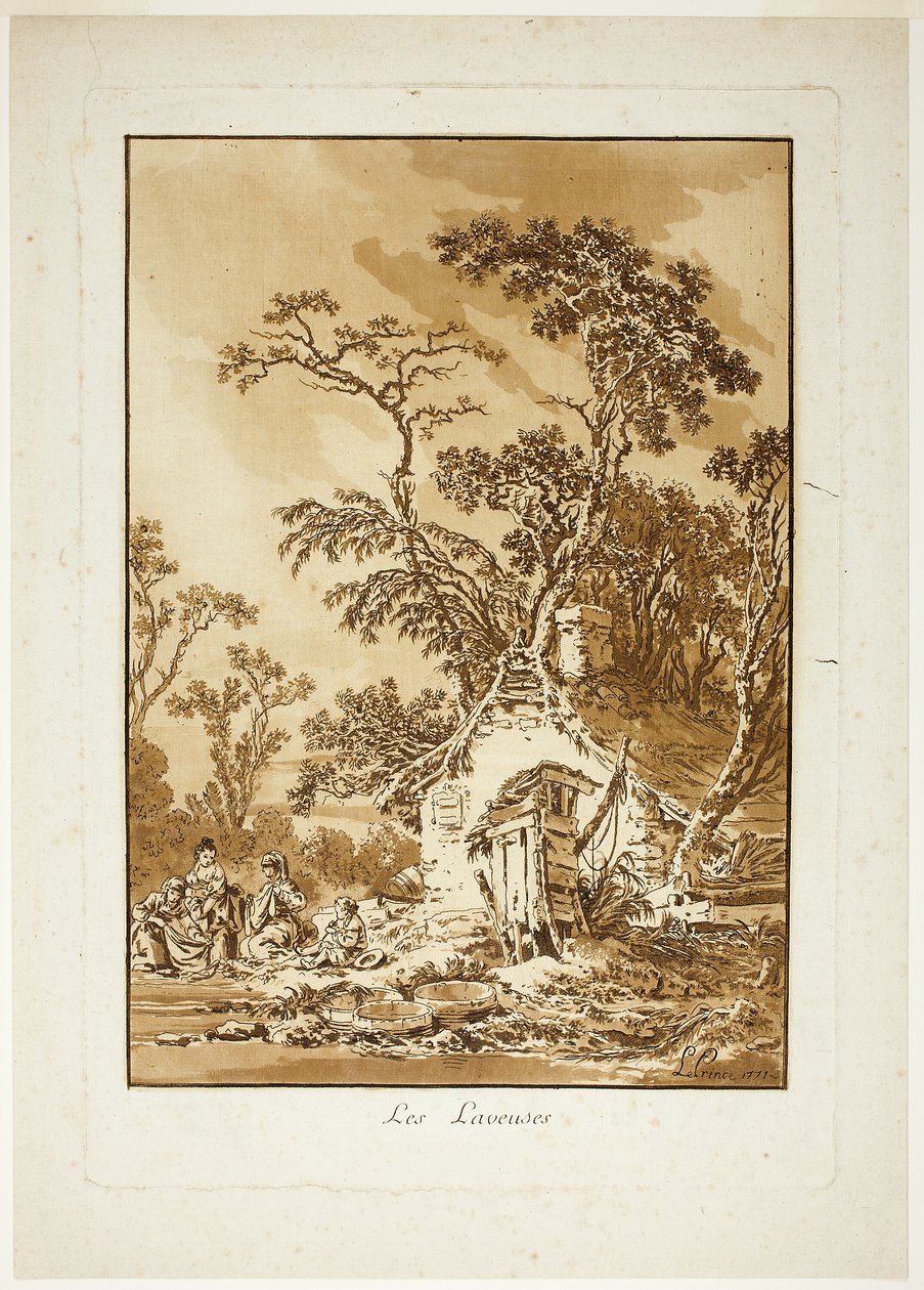 Vaskekvinnene av Jean Baptiste Le Prince