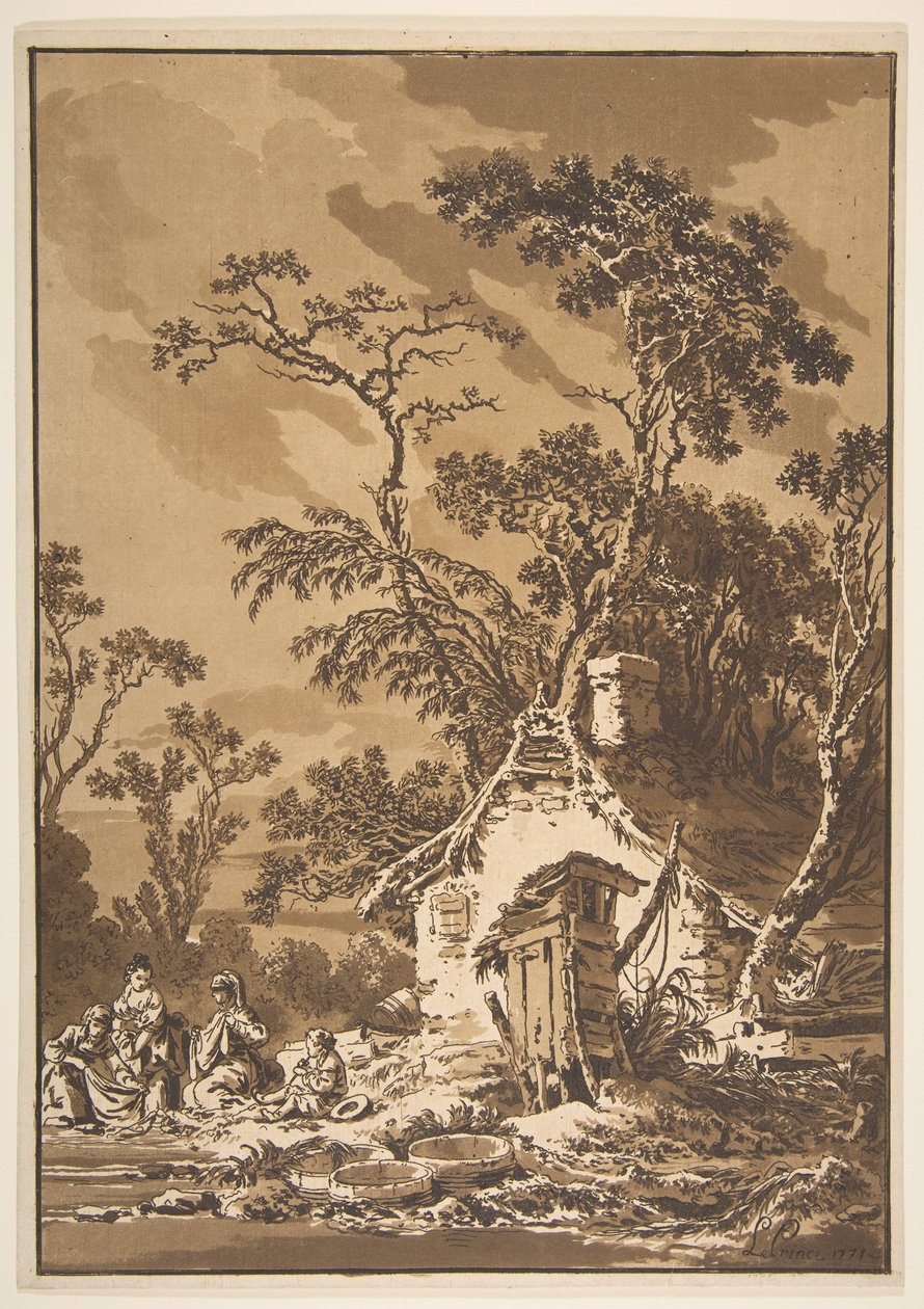 The Washerwomen The Washers, 1771. av Jean Baptiste Le Prince