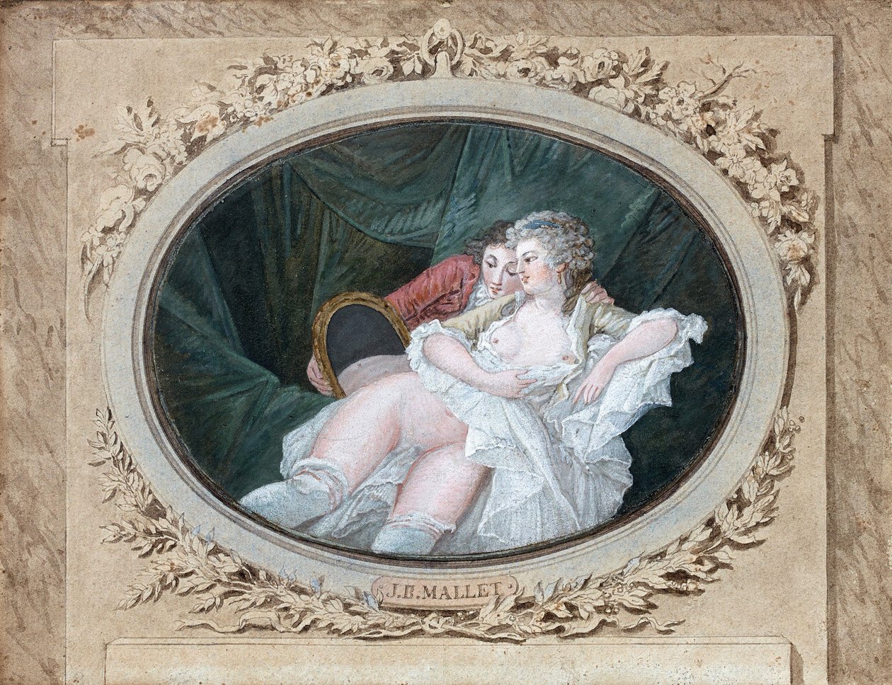 Boudoir-scene. av Jean Baptiste Mallet
