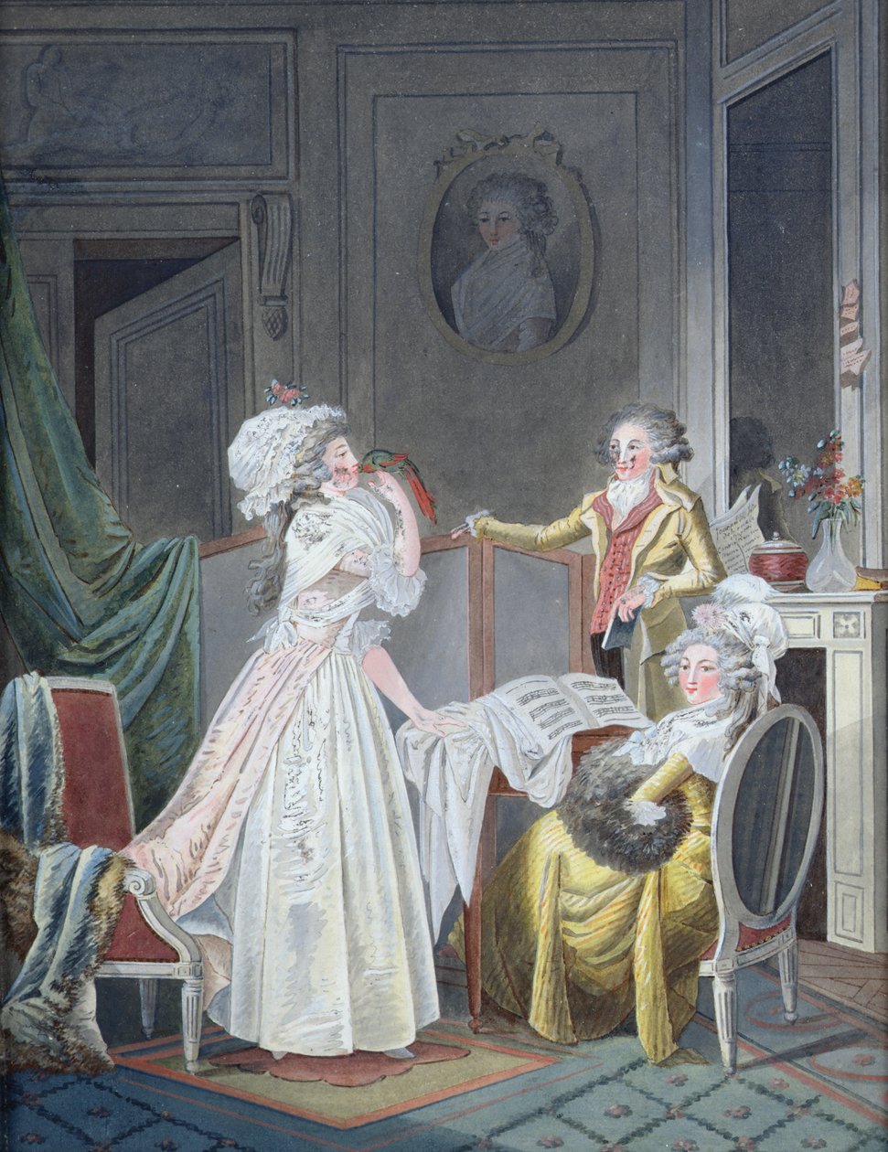 Kysser parakitten av Jean Baptiste Mallet
