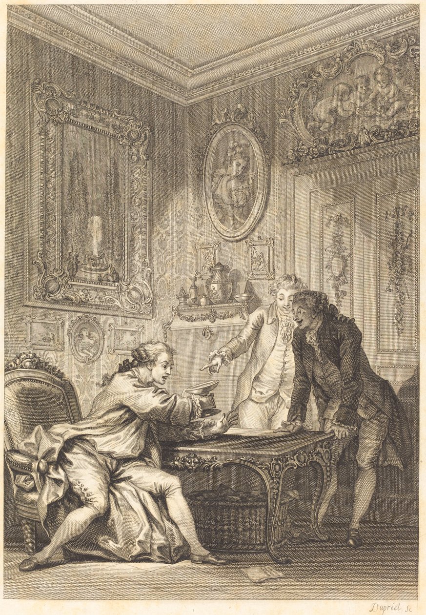 Det fortryllede snittet av Jean Baptiste Michel Dupreel after Jean Honoré Fragonard