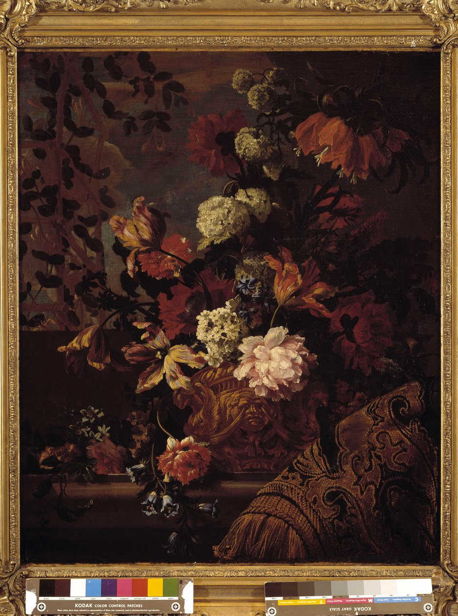 Blomster (olje på lerret) av Jean Baptiste Monnoyer