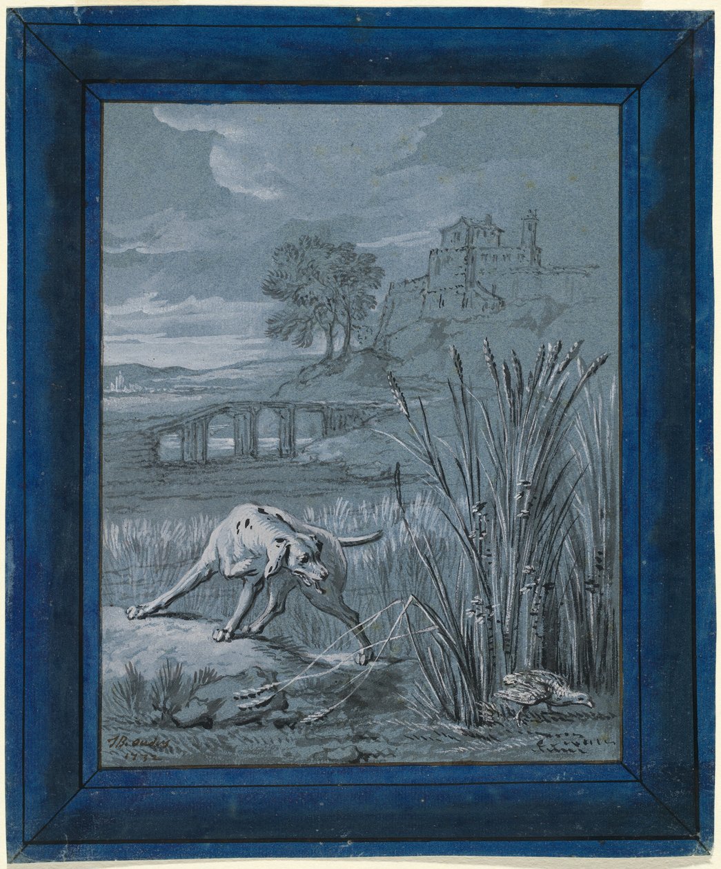 Parthønen redder ungene hennes av Jean Baptiste Oudry