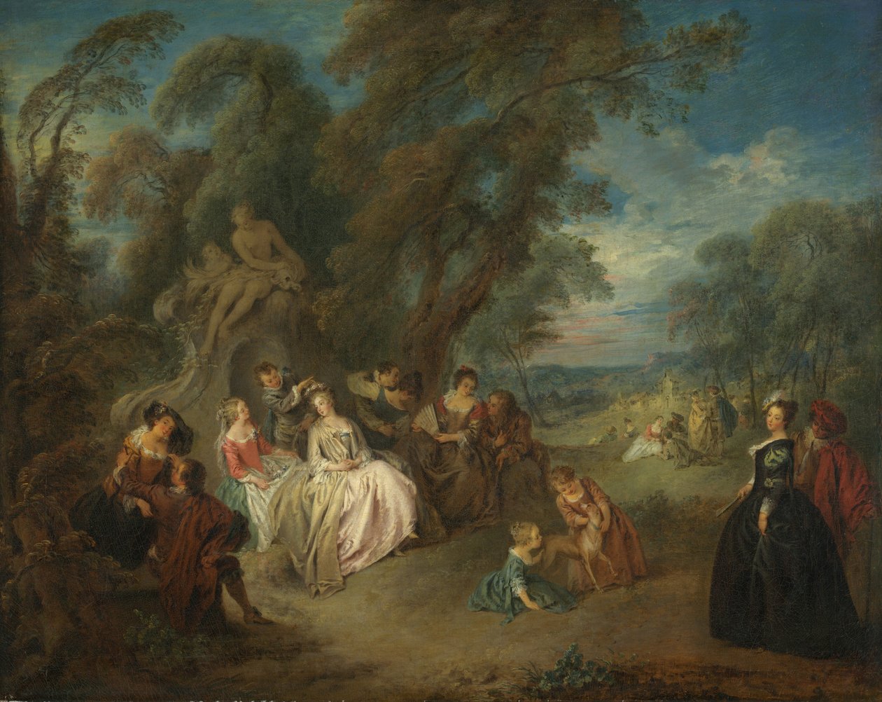 Landspartiet, ca. 1730. av Jean Baptiste Pater