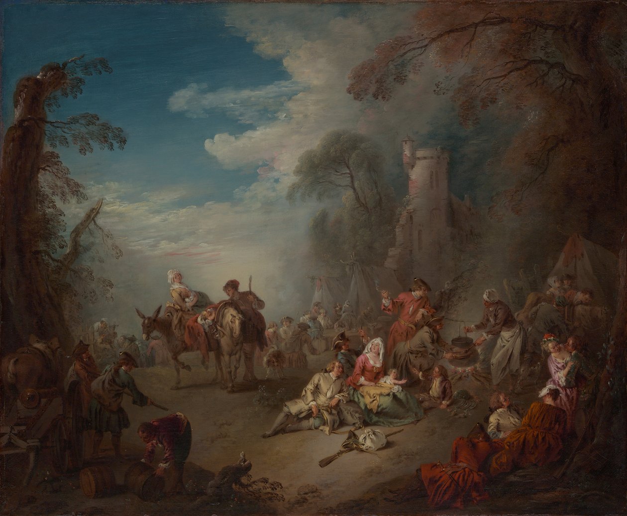 Tropper i hvile, ca. 1725. av Jean Baptiste Pater