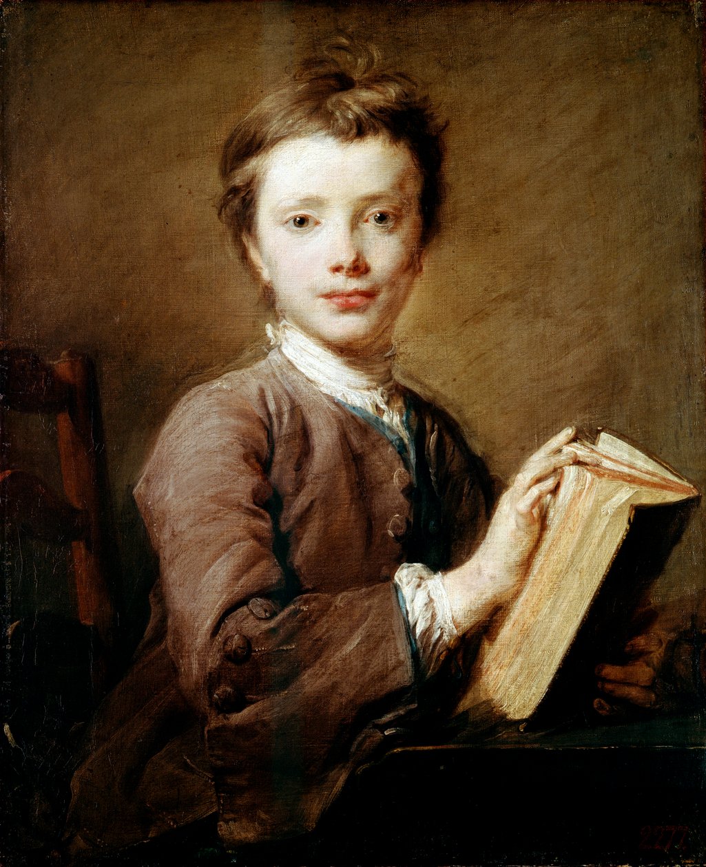 En gutt med en bok, c1740. av Jean Baptiste Perronneau