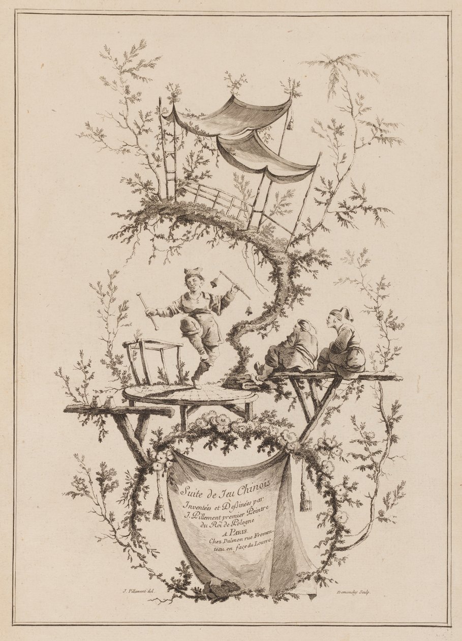 Tittelside, "Kinesisk spilloppfølger" av Jean Baptiste Pillement