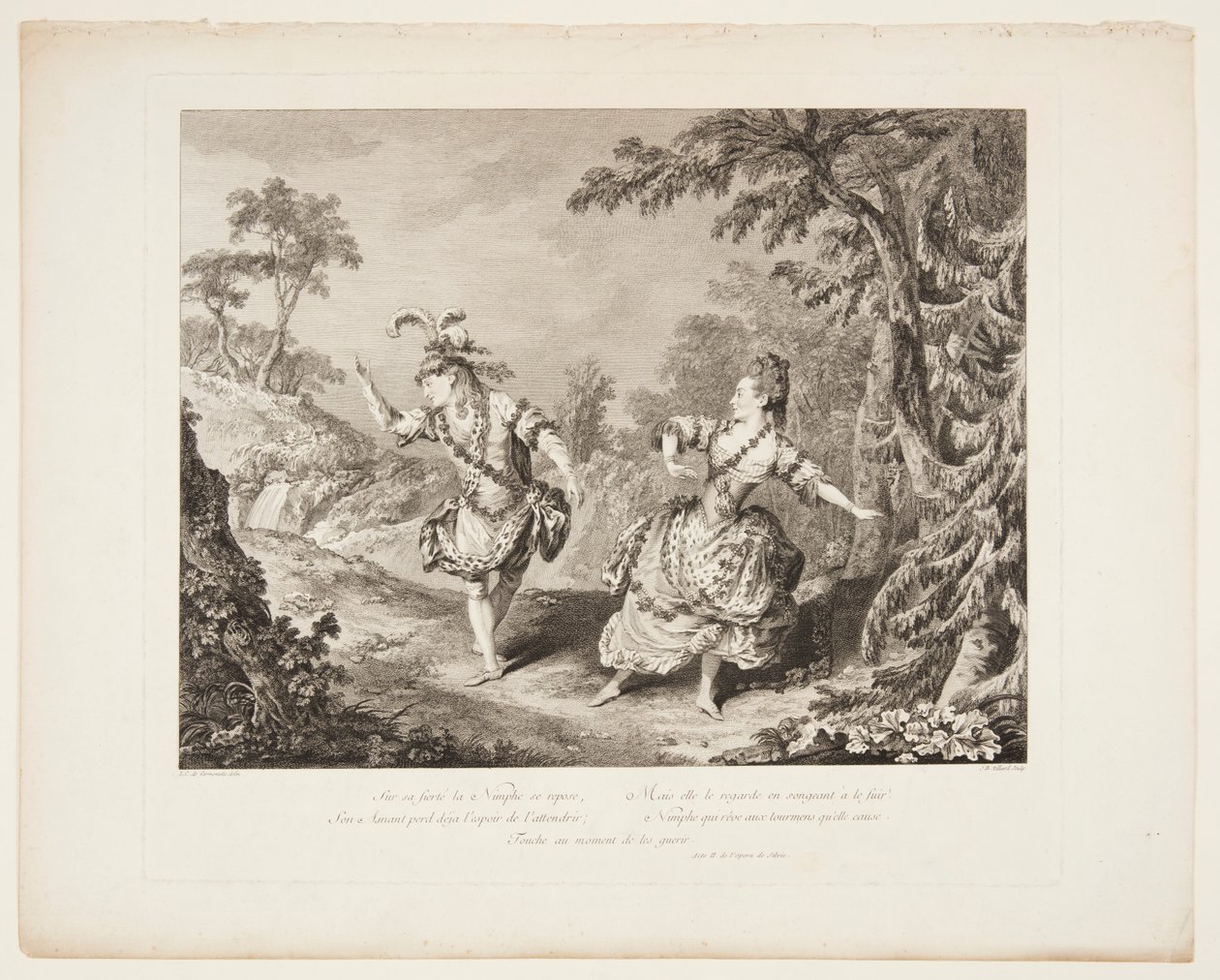 Scene fra operaen "Sylvie" av Jean Baptiste Tilliard