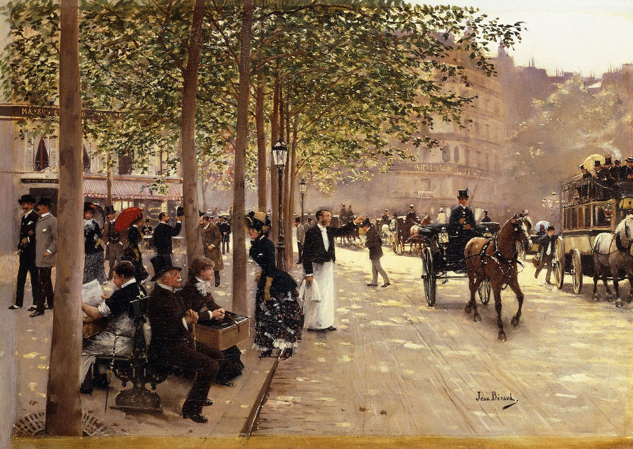 På Paris Street; A Parisian Avenue, ca. 1880 av Jean Beraud