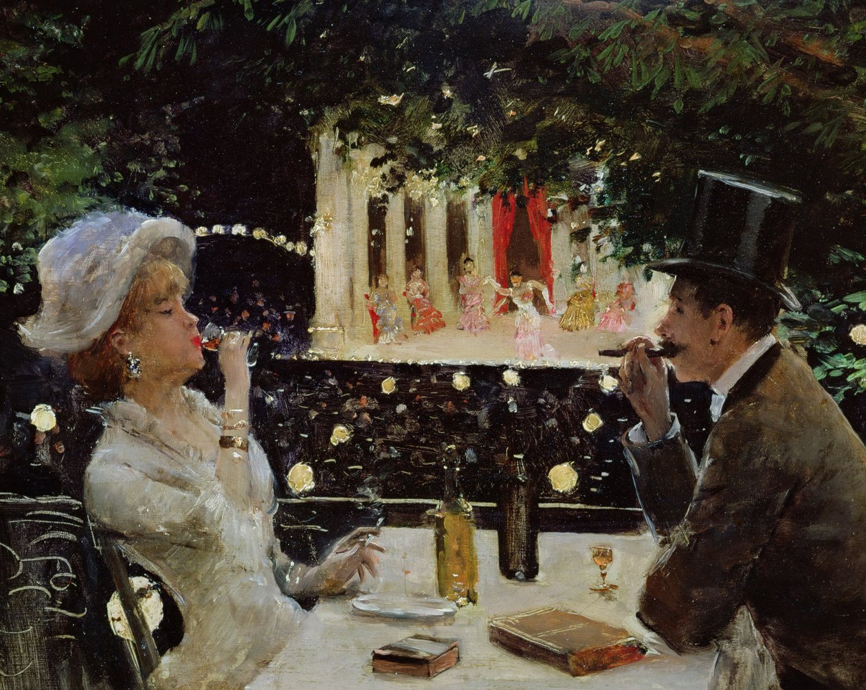 Middag hos ambassadørene, ca. 1880. av Jean Beraud