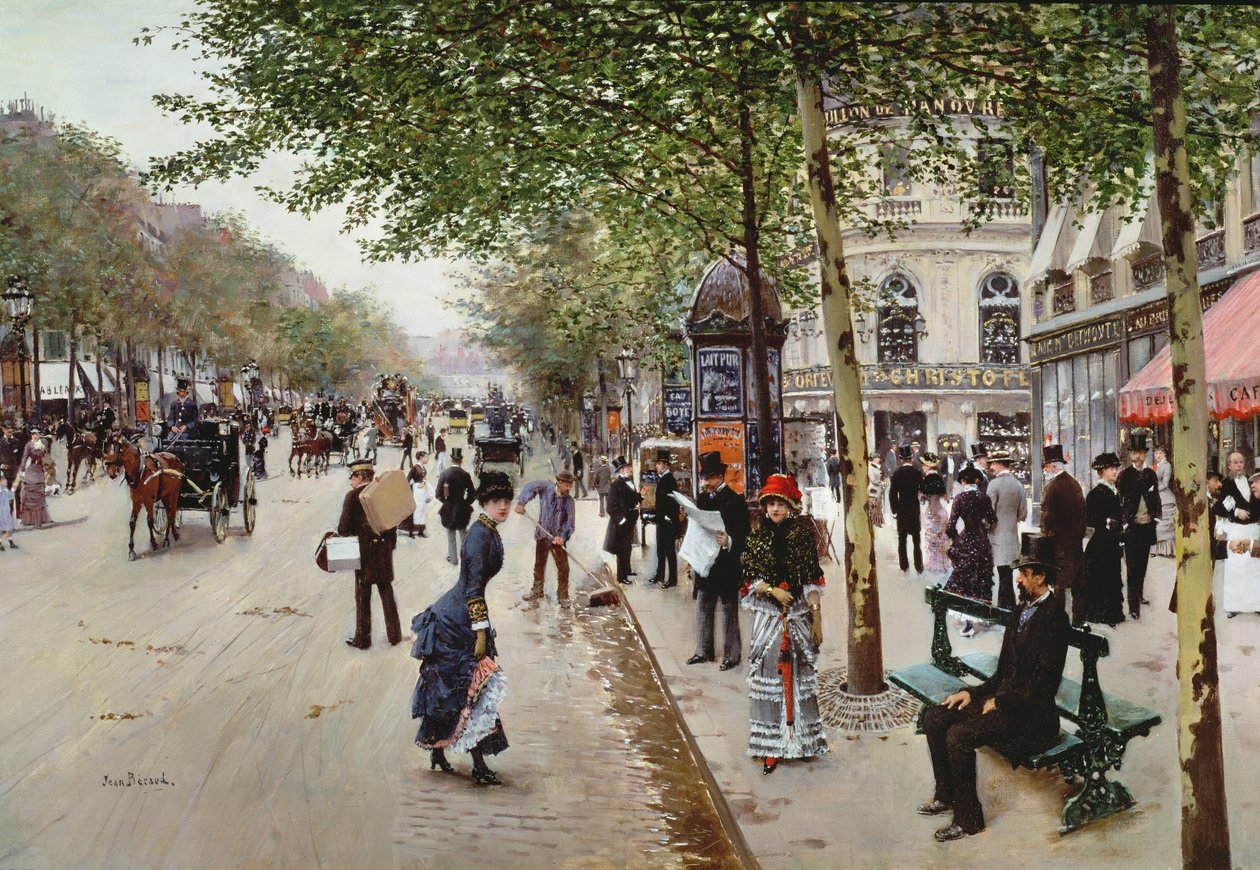 Parisisk gatebilde av Jean Beraud