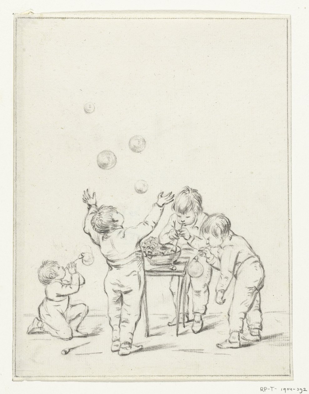 Bobleblåsende barn av Jean Bernard