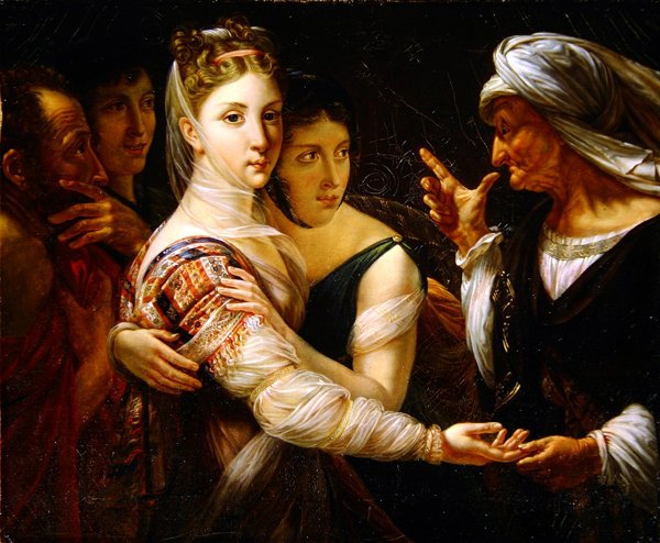 The Fortune Teller (olje på lerret) av Jean Broc