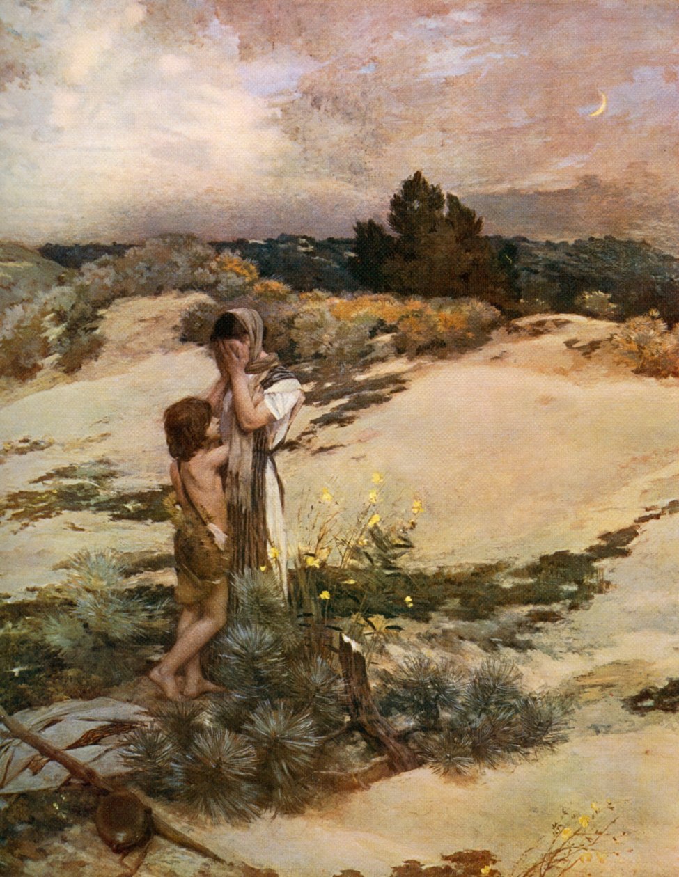 Hagar og Ismael, 1880, 1912. av Jean Charles Cazin