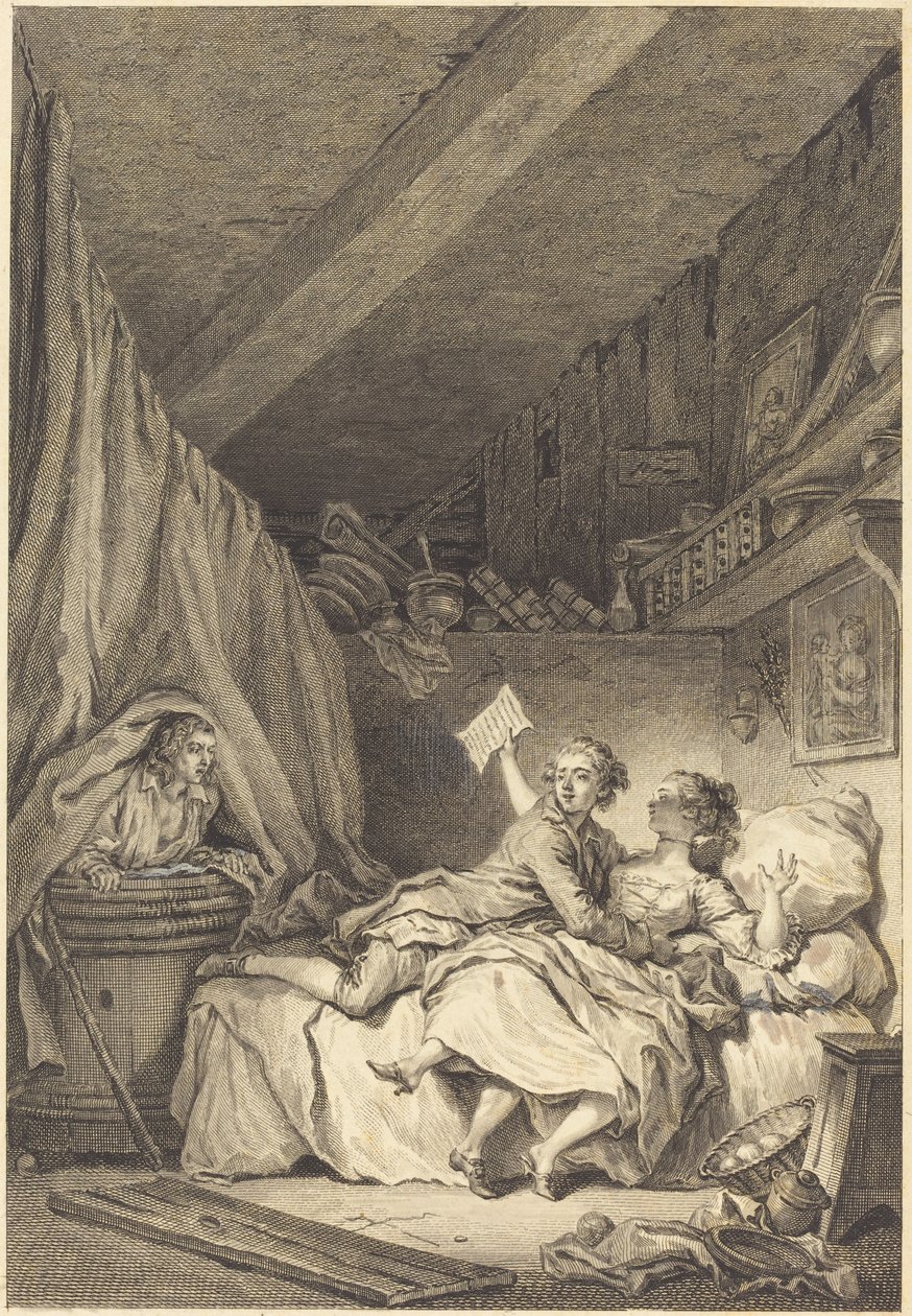 Skomakerne av Jean Dambrun after Jean Honoré Fragonard