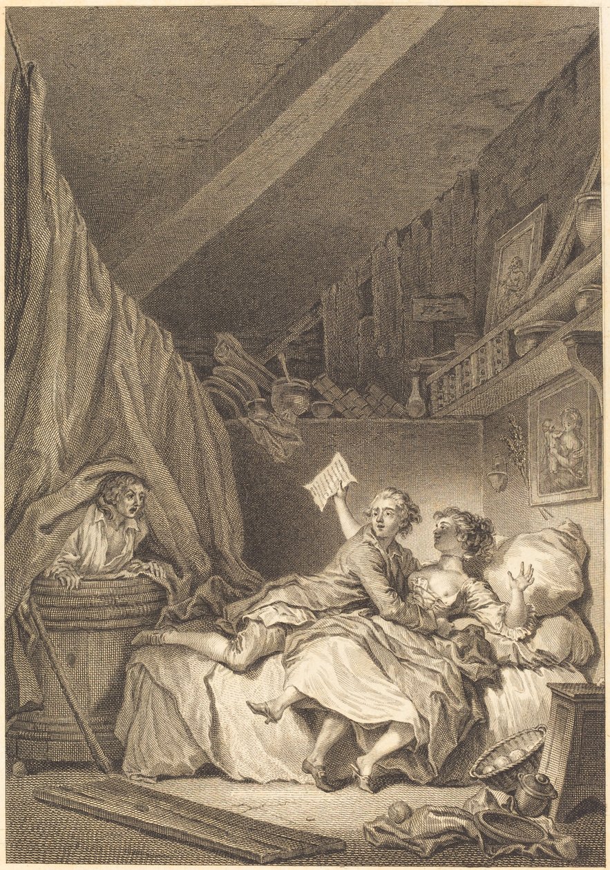 Skomakerne av Jean Dambrun after Jean Honoré Fragonard