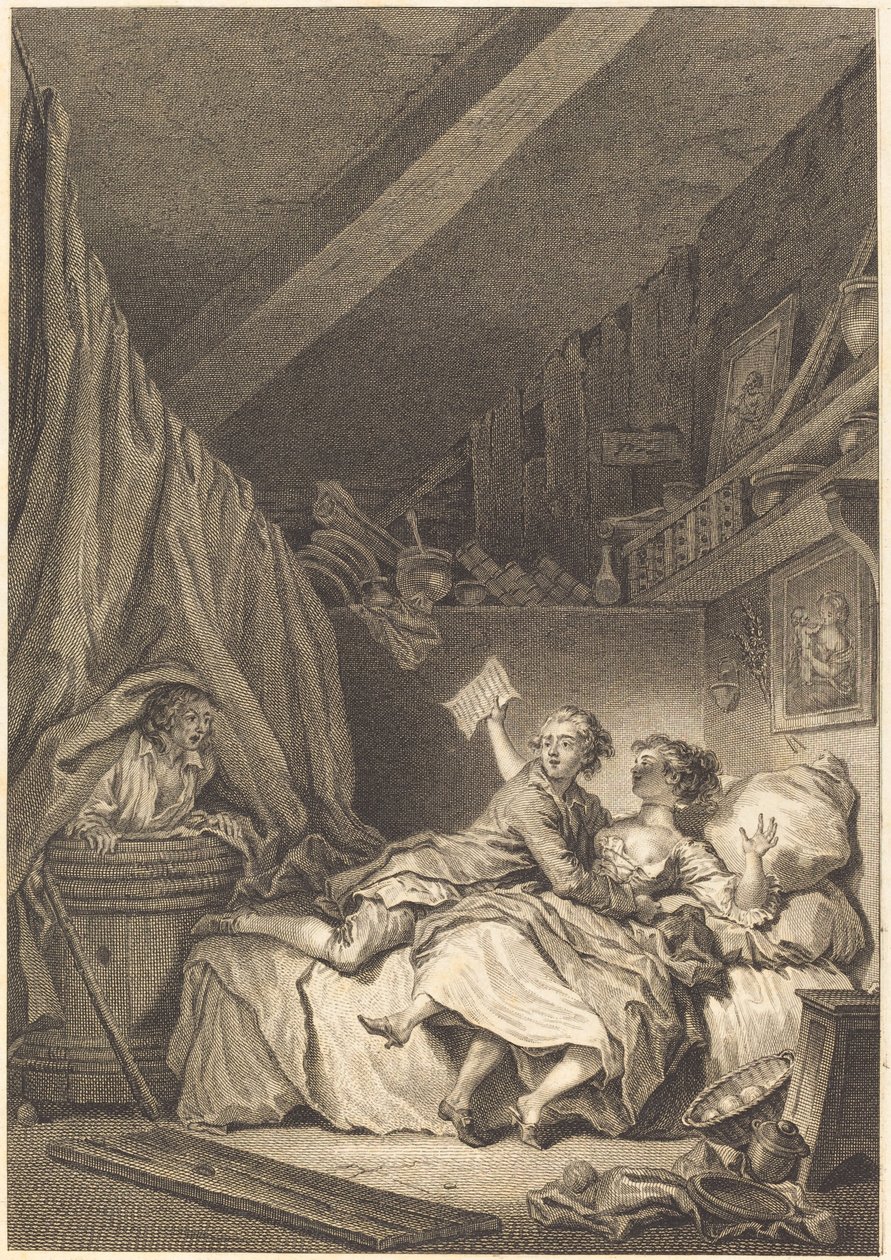 Skomakerne av Jean Dambrun after Jean Honoré Fragonard