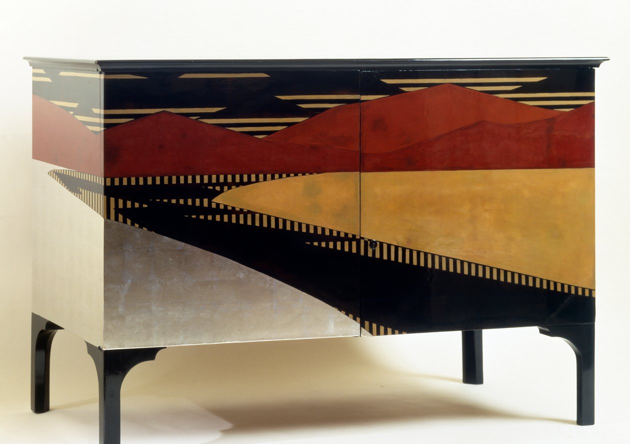 Lakkert skap i art deco-stil (kommode) av Jean Dunand