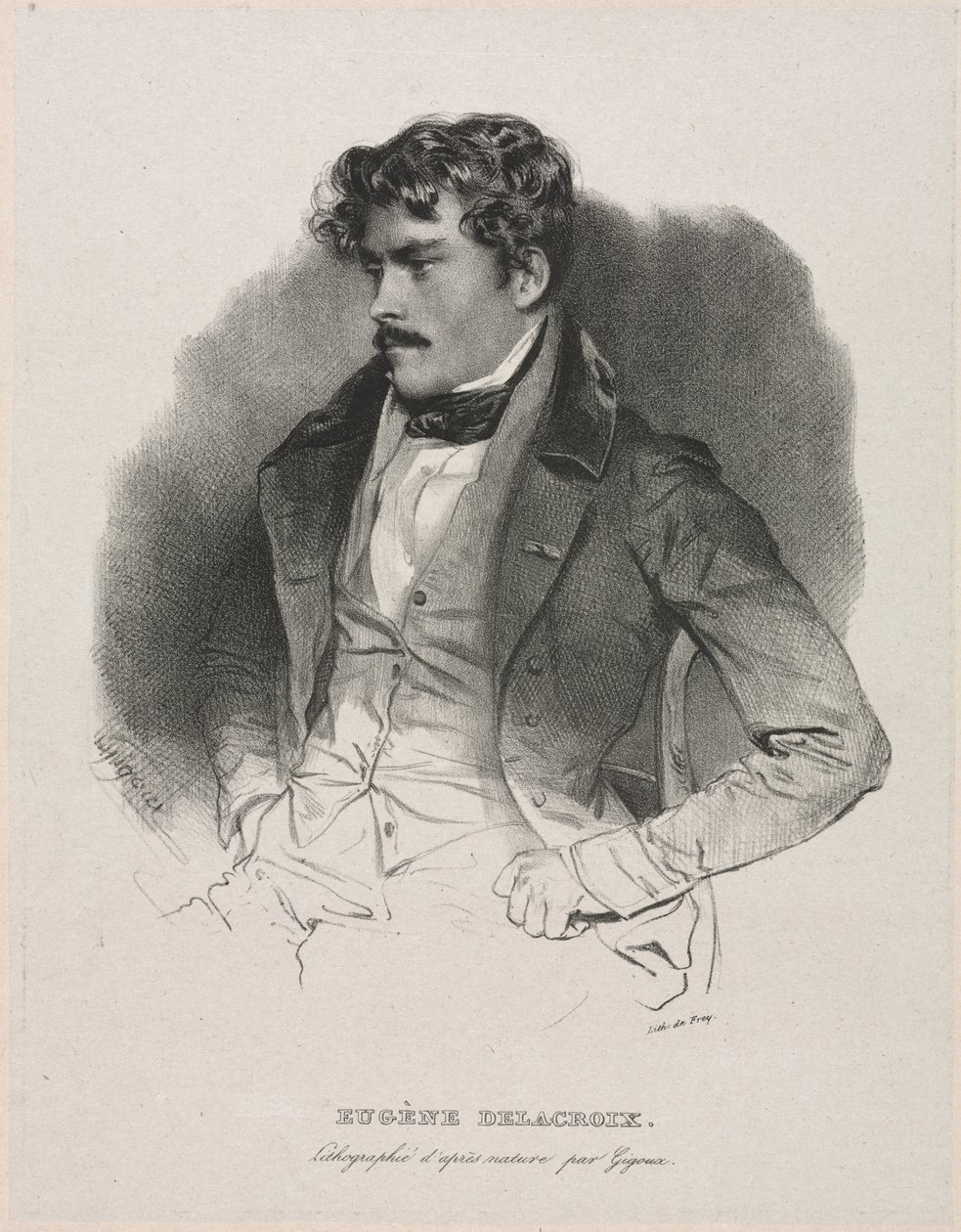Eugène Delacroix av Jean Francois Gigoux