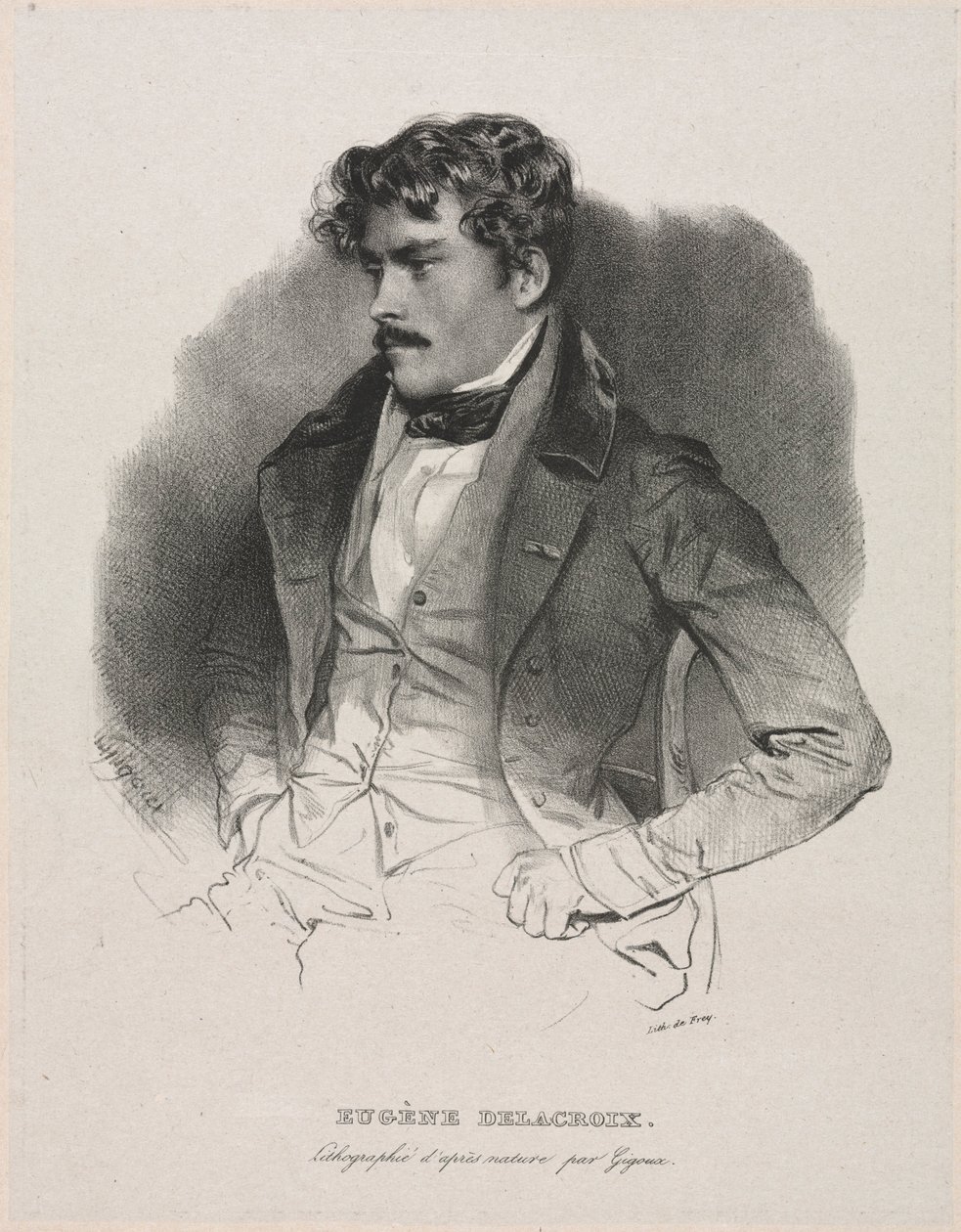 Eugène Delacroix. av Jean Francois Gigoux