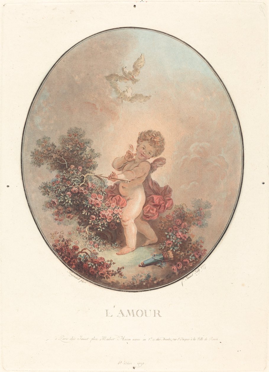 Kjærlighet, 1777. av Jean Francois Janinet