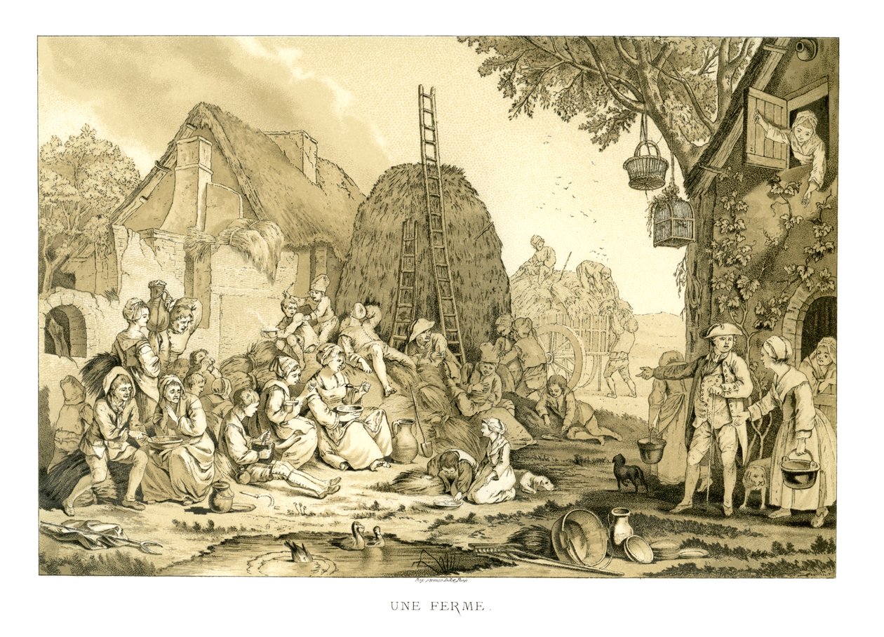 Gården, 1885. av Jean Francois Janinet