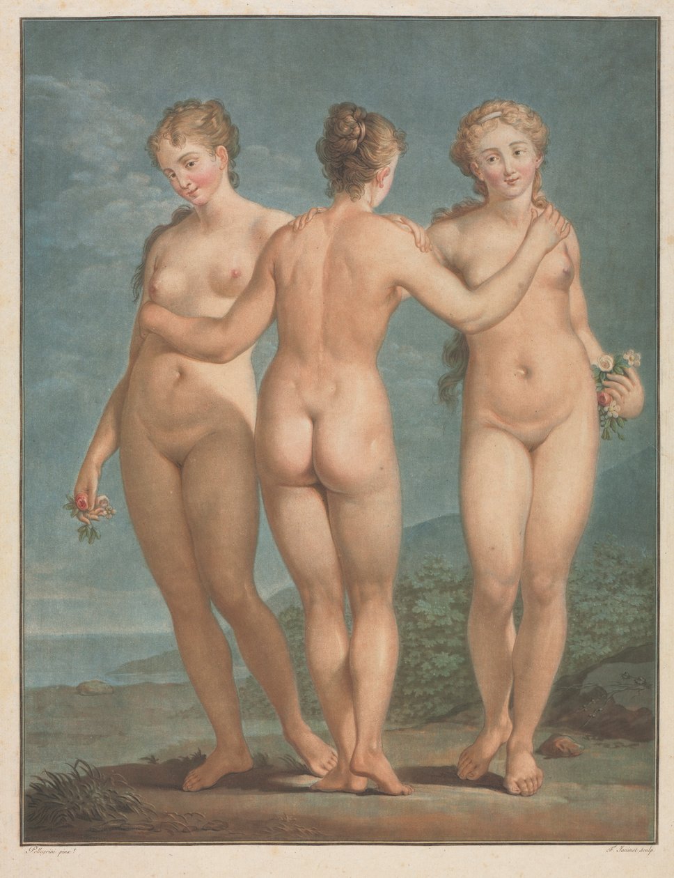 De tre nåder, 1786. av Jean Francois Janinet