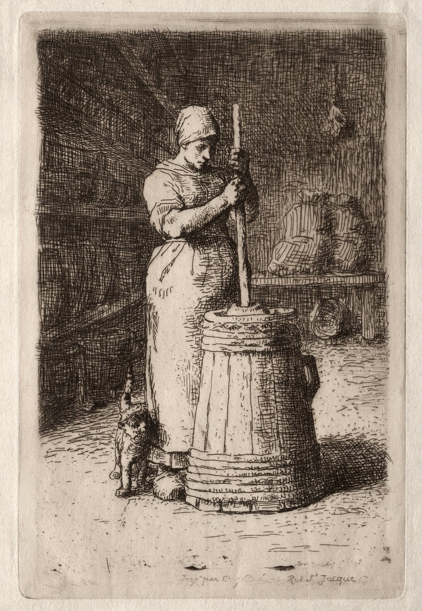 En kvinne som kjerrer av Jean Francois Millet