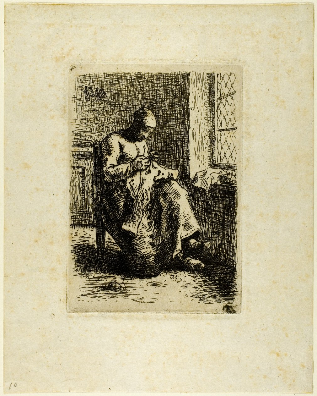 En kvinne som syr av Jean Francois Millet