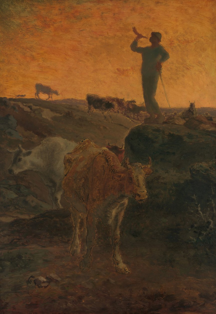Calling the Cows Home, ca. 1872. av Jean Francois Millet