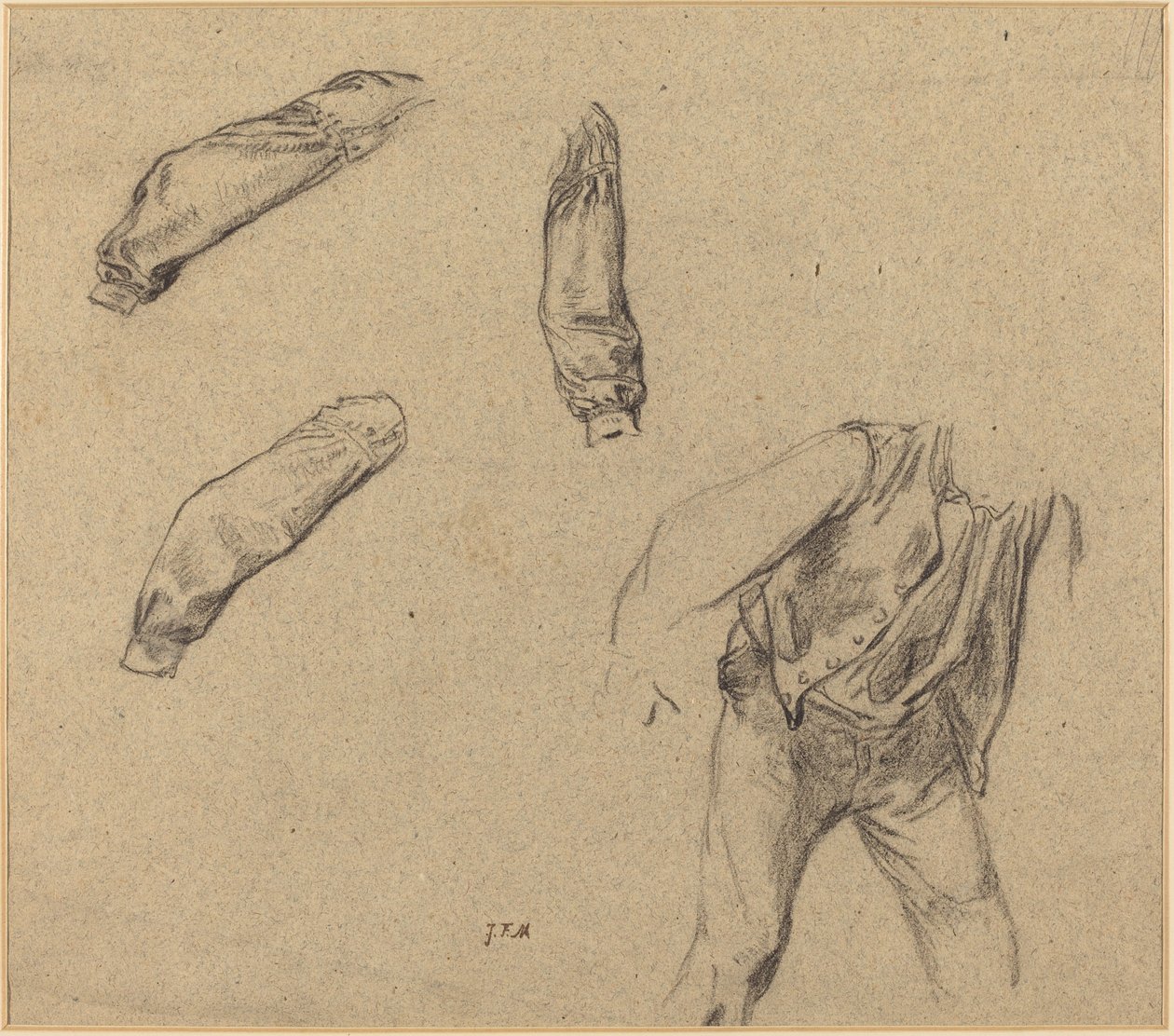 Kostymestudier av Jean Francois Millet